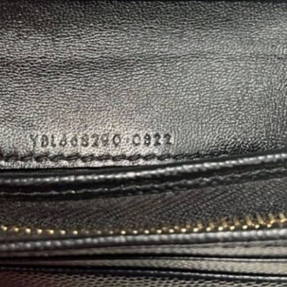 YSL Black Leather Caviar compact Wallet - Picture 13 of 15